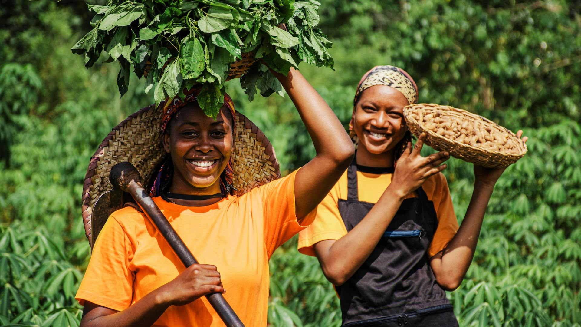 Shades of Orange - Two Women from Africa Wearing Orange