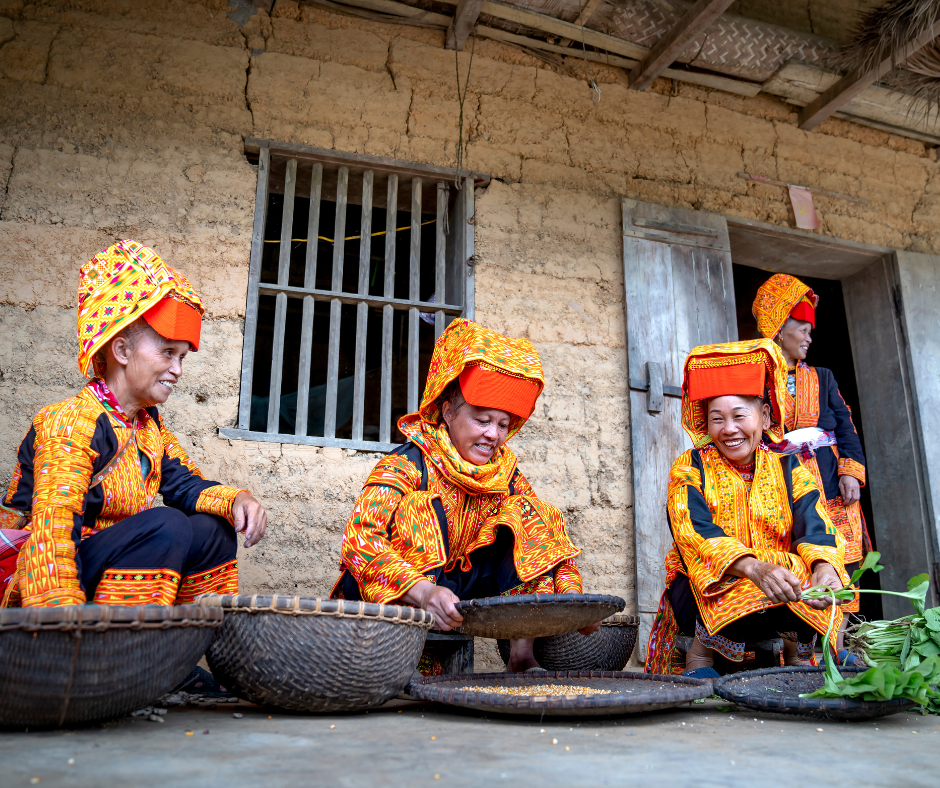 Tribal women in Orange